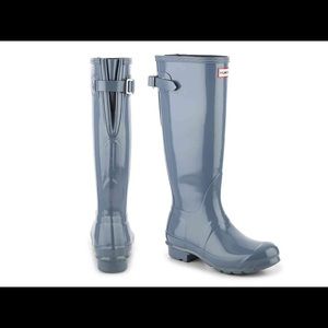 Tall Grey Hunter Boots
